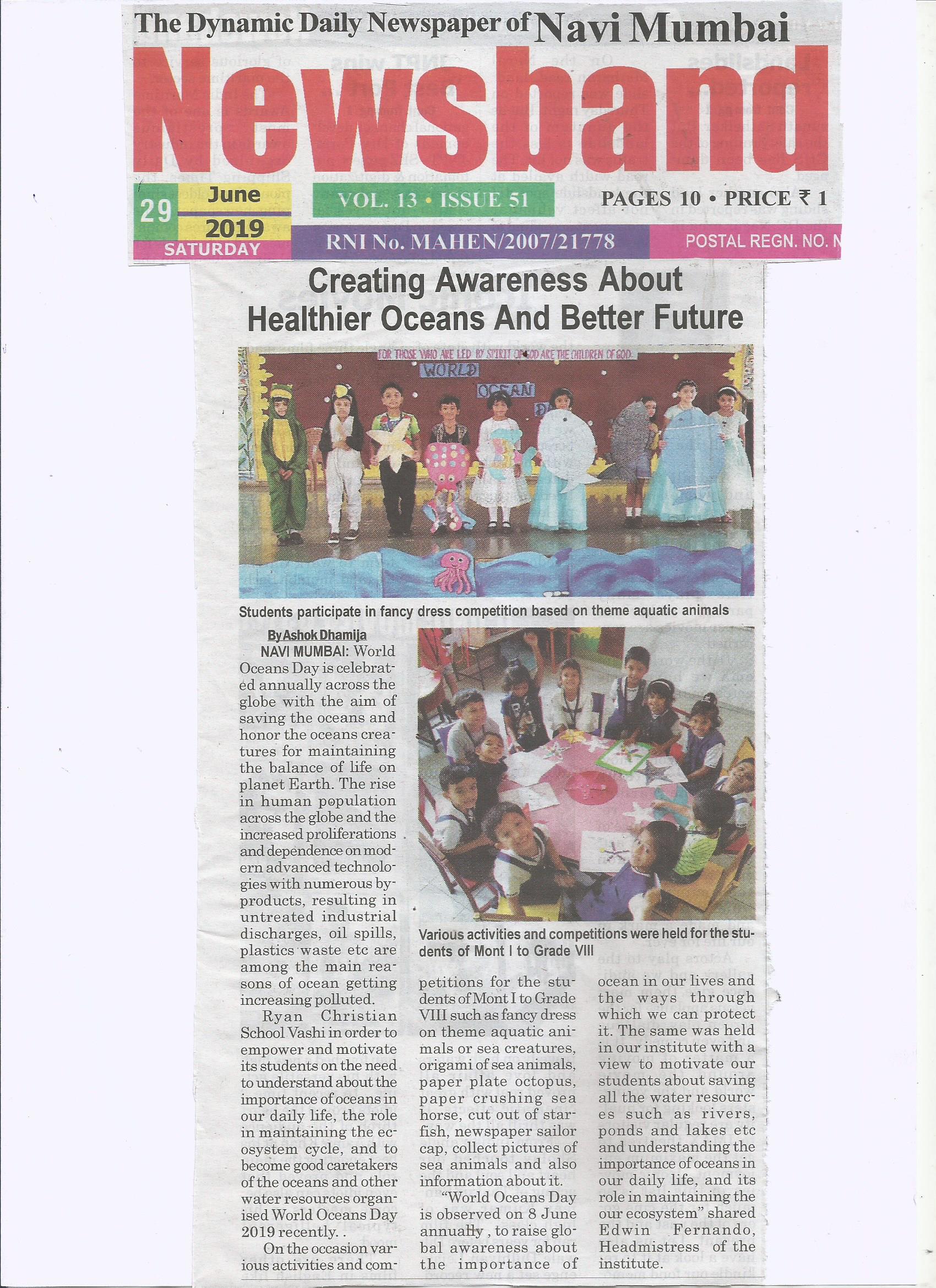 World Ocean Day was featured in Newsband